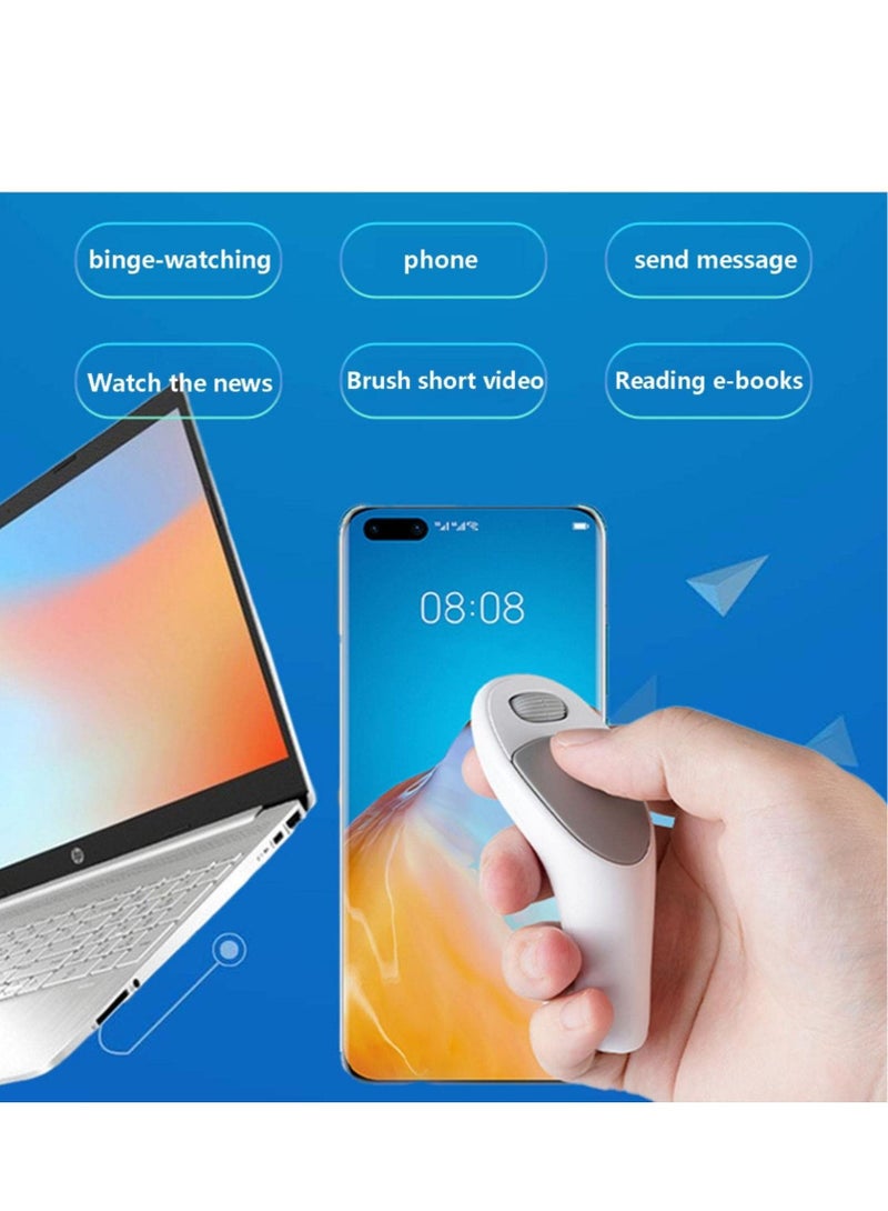 SYOSI Mobile Thumb Mouse, CMS01 Mobile Phone Thumb Mouse Smart Bluetooth Tablet PC Palm Lazy Mobile Phone Convenient Mouse, Send Message, Watch The News, Brush Short Video  - Image 1