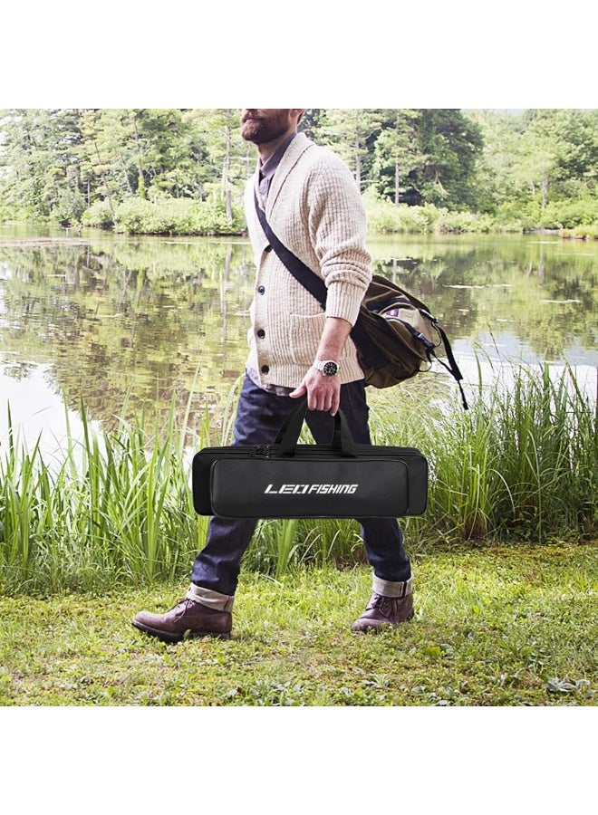 ليو كومبو قصبة صيد سفر ليو من ألياف الكربون - مجموعة سفر كاملة جاهزة للصيد مع قصبة تلسكوبية، ريِل 8 كريات، خيط، أكثر من 30 طُعم وصنارة، حقيبة تخزين وحقيبة حمل للمبتدئين والمحترفين - Image 5