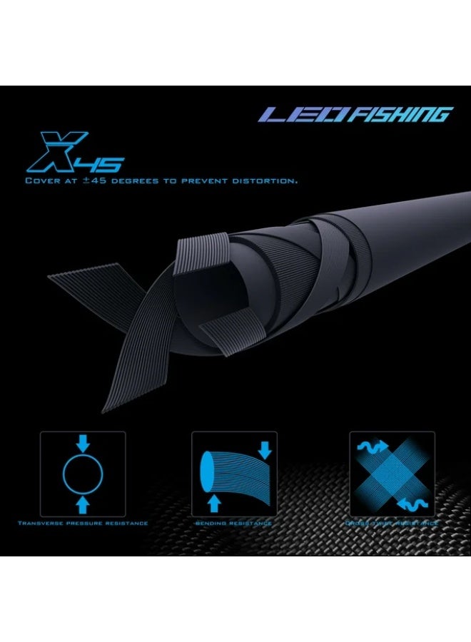 ليو كومبو قصبة صيد سفر ليو من ألياف الكربون - مجموعة سفر كاملة جاهزة للصيد مع قصبة تلسكوبية، ريِل 8 كريات، خيط، أكثر من 30 طُعم وصنارة، حقيبة تخزين وحقيبة حمل للمبتدئين والمحترفين - Image 2