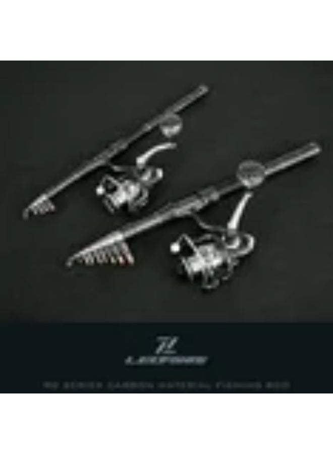 ليو كومبو قصبة صيد سفر ليو من ألياف الكربون - مجموعة سفر كاملة جاهزة للصيد مع قصبة تلسكوبية، ريِل 8 كريات، خيط، أكثر من 30 طُعم وصنارة، حقيبة تخزين وحقيبة حمل للمبتدئين والمحترفين - Image 3