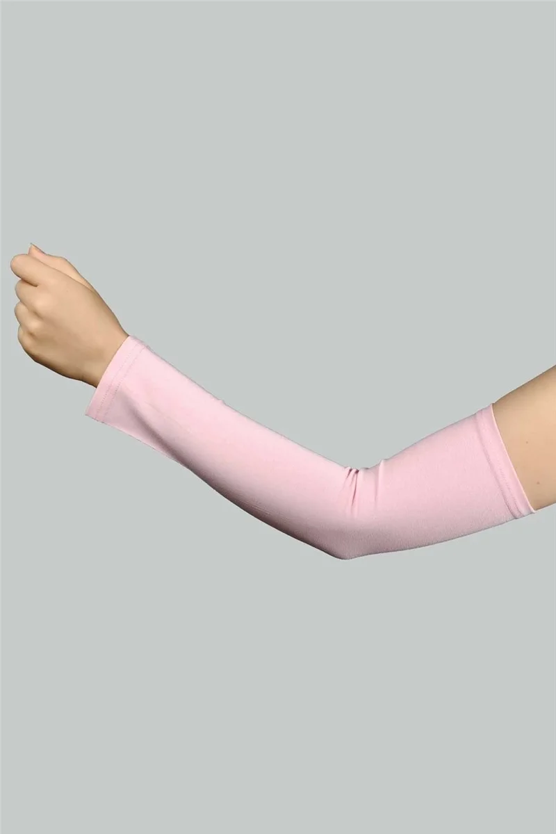 Altobeh Practical Hijab Sleeve Combed Cotton Prayer Sleeve Plain - Light Pink