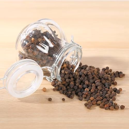 OLWICK® 100ml Small Glass Jars With Leak-Proof Rubber Gaskets and Airtight Hinged Lids, Small Glass Containers Ideal for Spice, Herbs, Honey, Pickle, Pack Of 12, Vertical Round - Image 5