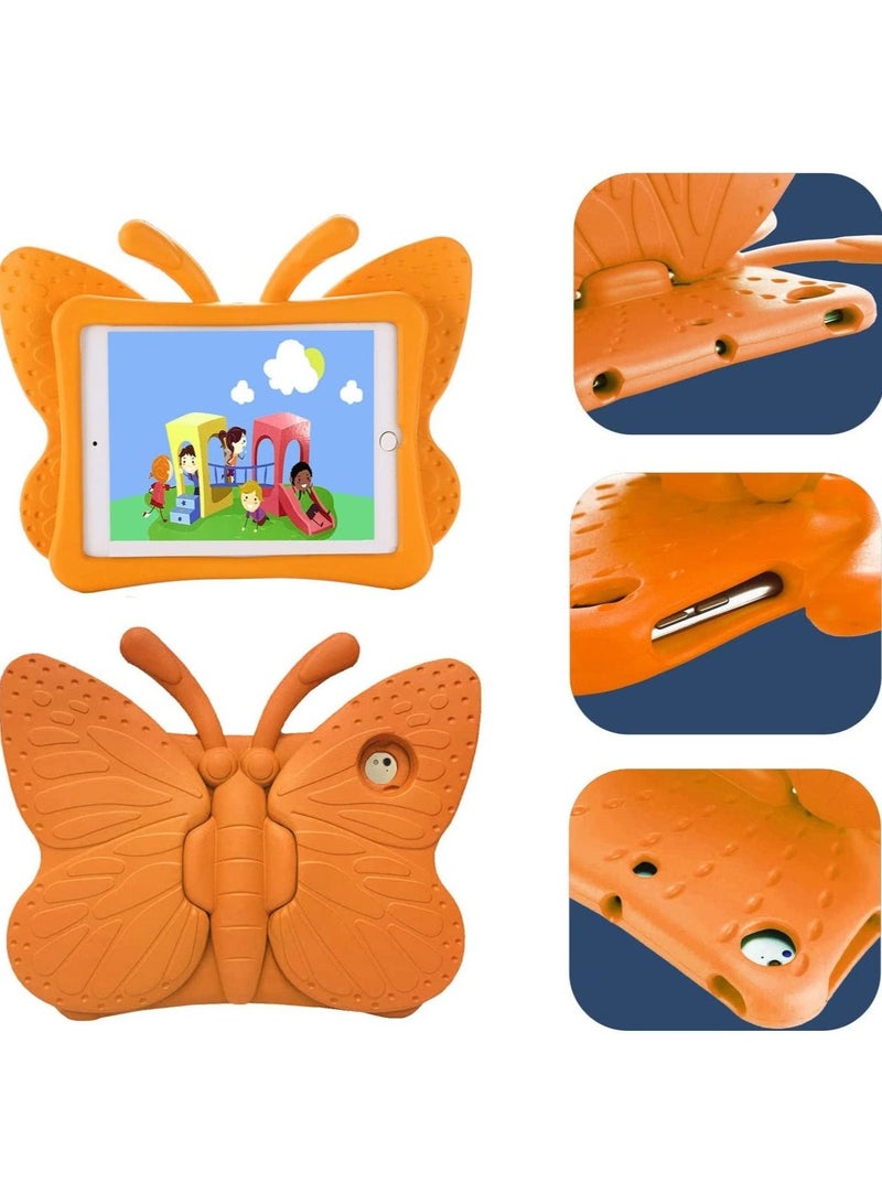 iPad case for Kids, 3D Cartoon Butterfly Non-Toxic EVA Light Weight Kid Proof Shockproof case with Kickstand for ipad 5/ ipad 6 /ipad pro 9.7/ New iPad 2017 case (Orange) - Image 3