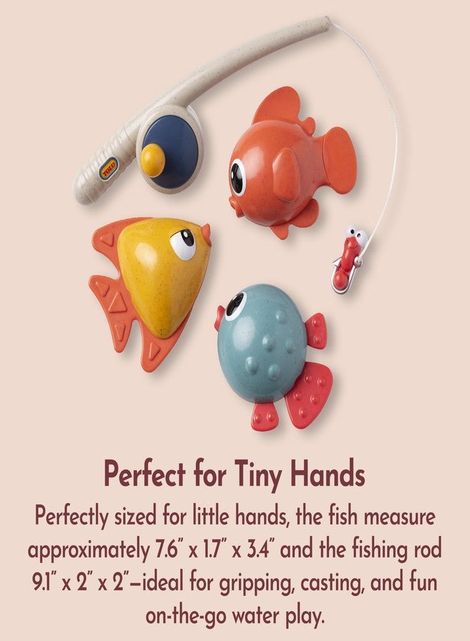 Tolo Bio Funtime Fishing Set | Eco-Friendly Bath Toy for Toddlers | Magnetic Fishing Rod, 3 Bubble-Blowing Fish, Worm | Skill-Building Water Play | Durable, Safe, Sustainable Material | Ages 18M Up - Image 3