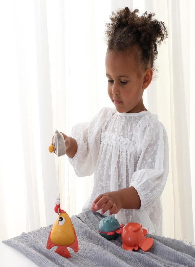 Tolo Bio Funtime Fishing Set | Eco-Friendly Bath Toy for Toddlers | Magnetic Fishing Rod, 3 Bubble-Blowing Fish, Worm | Skill-Building Water Play | Durable, Safe, Sustainable Material | Ages 18M Up - Image 2