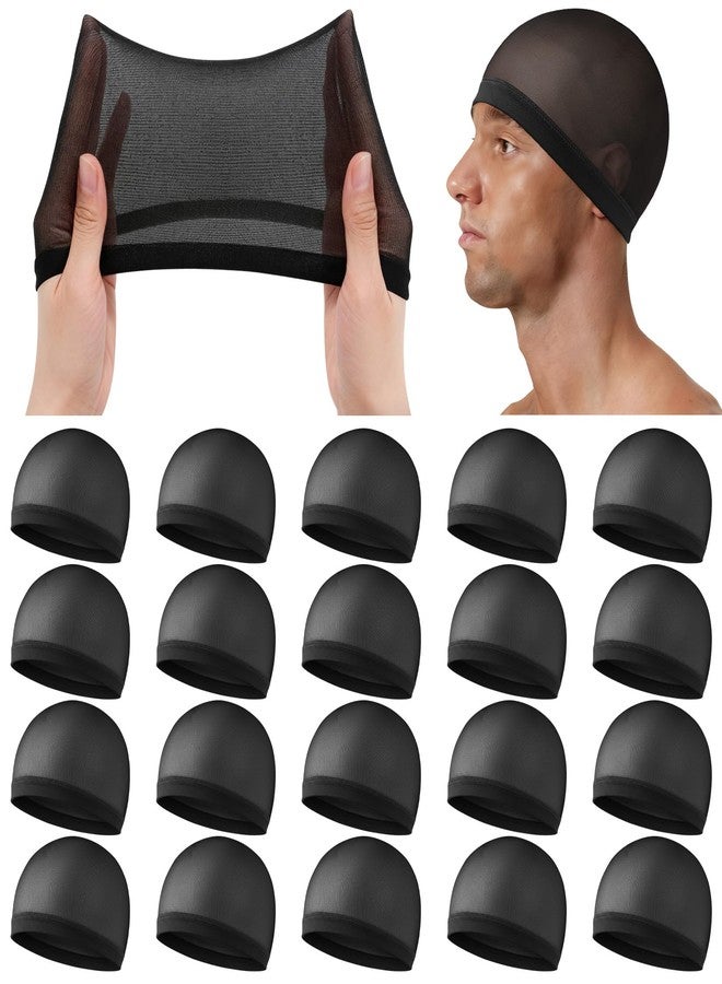 Vidroxin 20-Pack Wave Caps for Men - Stretchy Nylon Skull Cap, Wide Elastic Band Anti-Slip Lightweight Beanie Wave Caps for Man Women - Image 1