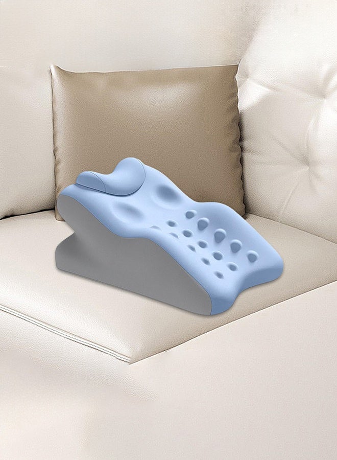 والالا وسادة إسفينية مريحة من إسفنج الذاكرة ٣ في ١ - دعم متعدد الأوضاع للجلوس والاستلقاء وتخفيف ارتجاع المريء | وسادة تقويمية للظهر والرقبة والساقين (أزرق) - Image 5