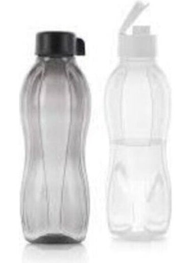 Tupperware Eco Bottle 1 Lt Black White Set of 2  - Image 2