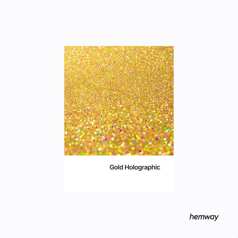 Hemway Glitter Paint Additive Glitter Crystals for Acrylic Paint, Interior & Exterior Walls, Wood, Varnish, Furniture, Matte, Gloss, Satin, Silk - 100g / 3.5oz - Gold Holographic - Image 2