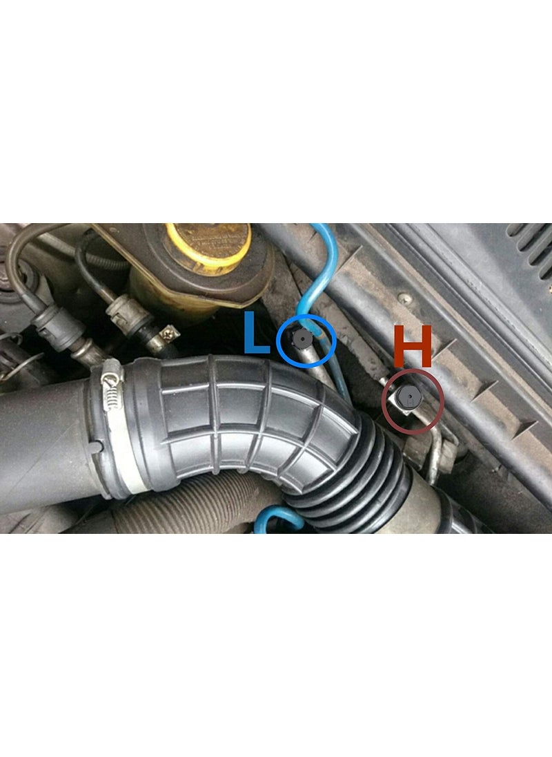 BASIKER BASIKER 10Pcs R134a AC Valve Caps Kit 13mm & 16mm Air Conditioning System A C Charging Port Caps for Most Common Cars  - Image 2