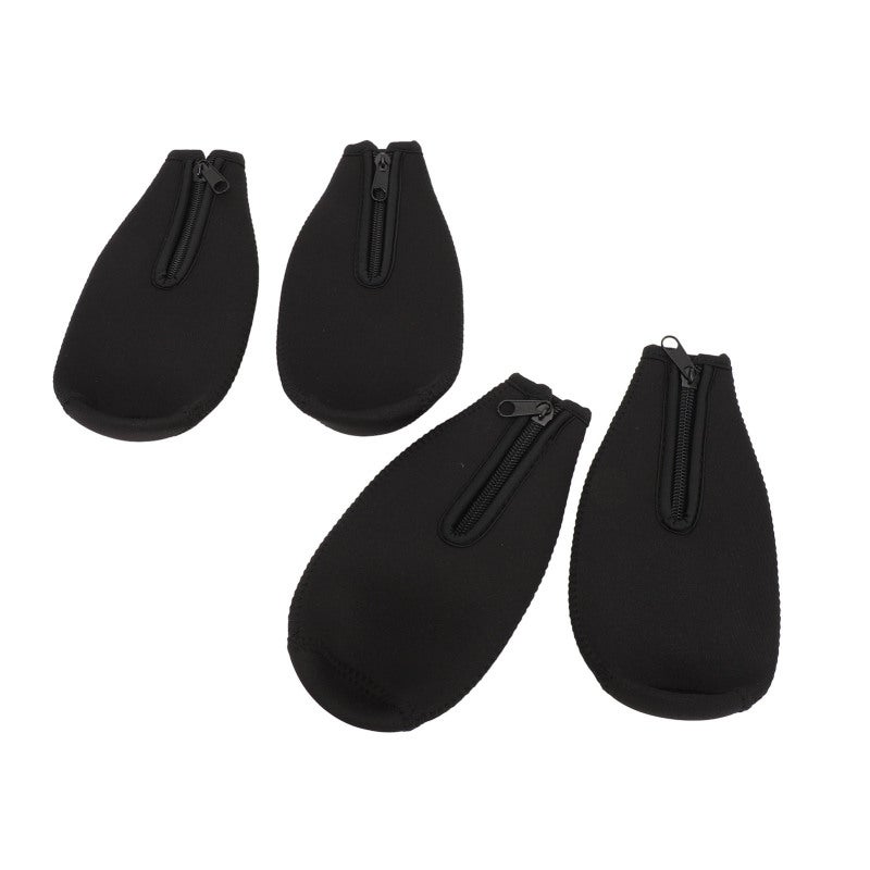 4 Pack Beer Bottle Insulator Sleeve Thick Neoprene Beer Bottle Sleeve Zip Up Bottle Jacket Black - Image 2