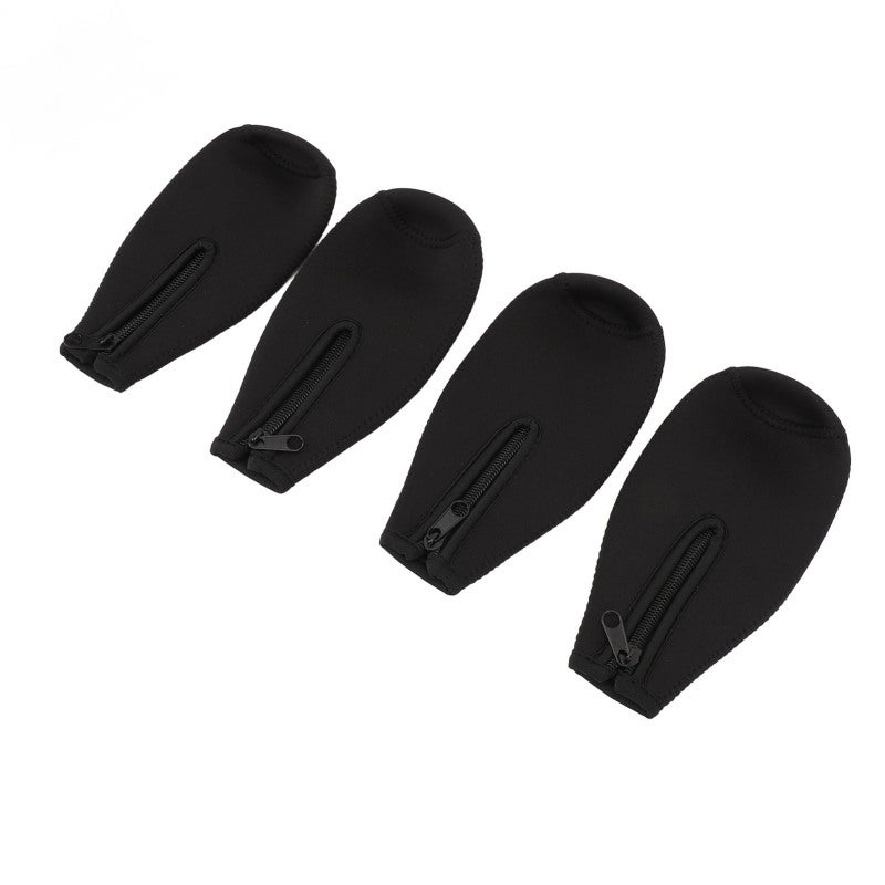 4 Pack Beer Bottle Insulator Sleeve Thick Neoprene Beer Bottle Sleeve Zip Up Bottle Jacket Black - Image 4