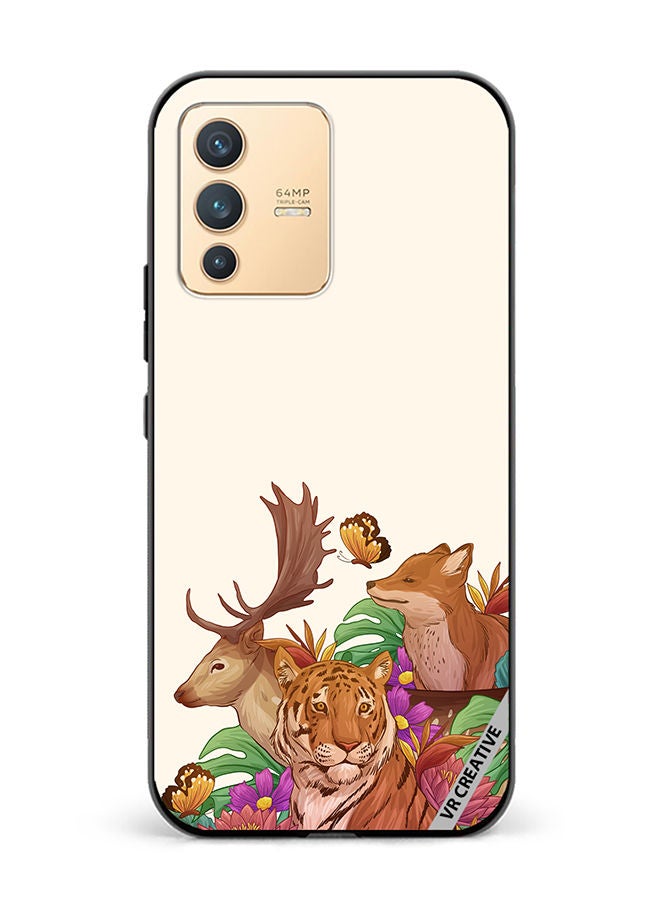 VR CREATIVE Protective Case Cover For Vivo V23 5G Wild Animals Design Multicolour - Image 1