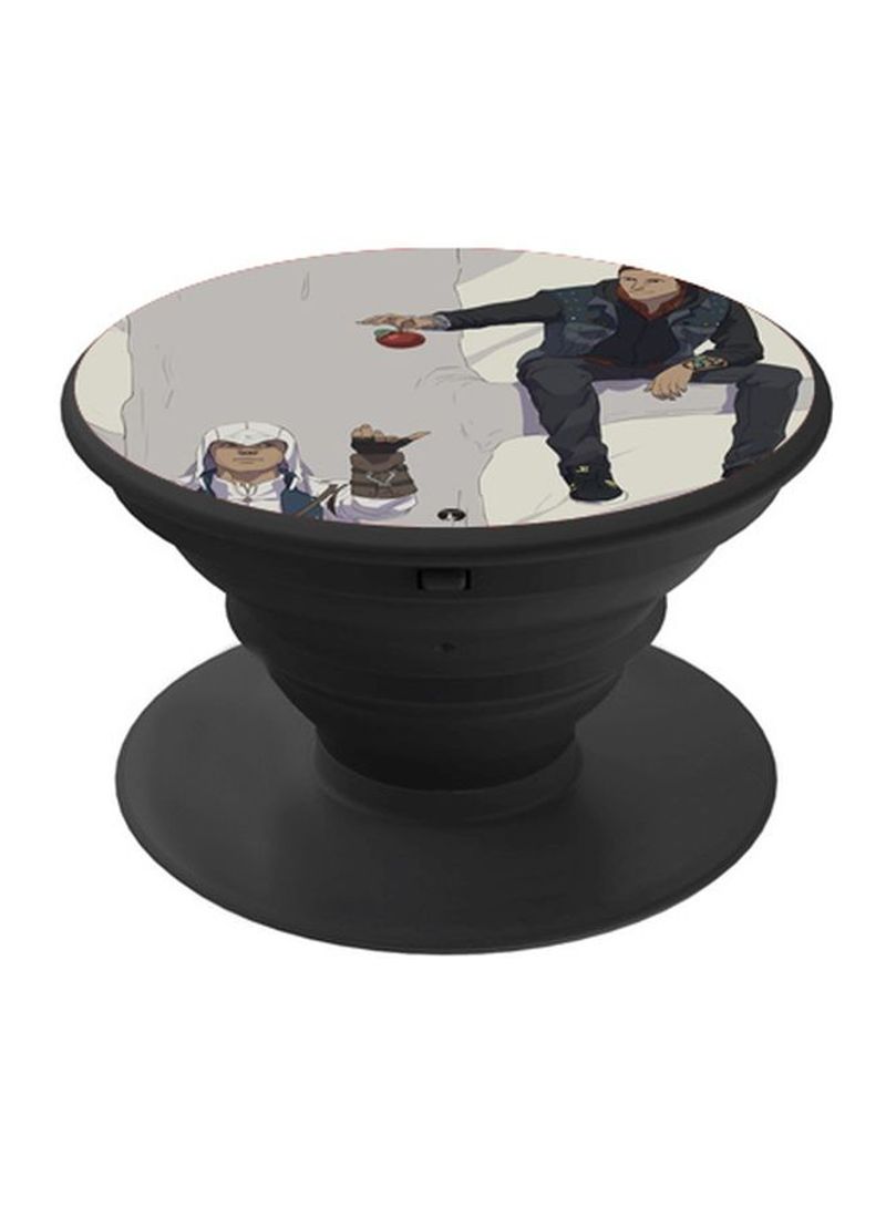 RKN Printed Pop Socket Phone Holder Black/White - Image 2