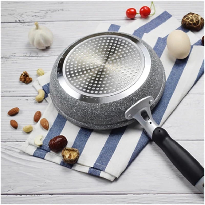 Stone Frying Pan28/26/24/20cm Wok Non-stick Pan Skillet Cauldron Induction Cooker Pans Pancake Egg Gas Stove Home(20cm Milk pot) - Image 3