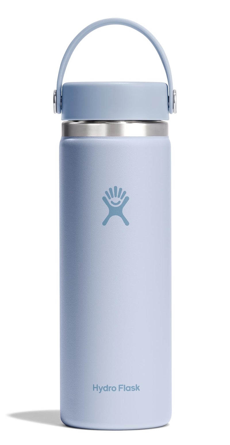 Hydro Flask Water Bottle - Insulated Stainless Steel - Wide Mouth Flex Lid, Non Spill, Leakproof and Refillable in 20 Oz Surf Blue - Image 1