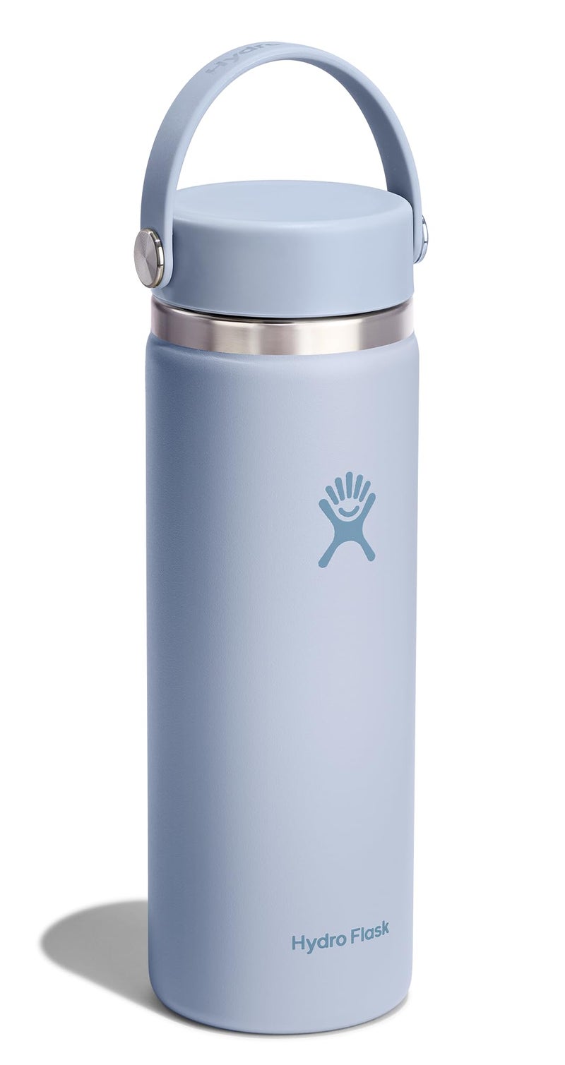 Hydro Flask Water Bottle - Insulated Stainless Steel - Wide Mouth Flex Lid, Non Spill, Leakproof and Refillable in 20 Oz Surf Blue - Image 2