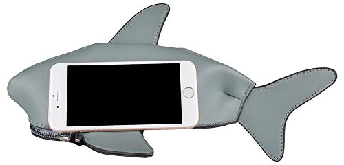 QZUnique Shark Shoulder Bag for Women 3D Animal Novelty Purse Zipper Crossbody Handbag Clutch Messenger Bag for Girl - Image 2