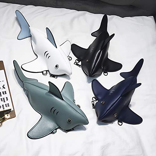 QZUnique Shark Shoulder Bag for Women 3D Animal Novelty Purse Zipper Crossbody Handbag Clutch Messenger Bag for Girl - Image 5