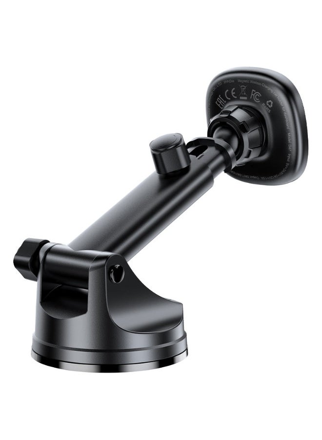 ACEFAST Fast Wireless Charger Magnetic Car Holder D47, Super Strong Magnets, Accurate Positioning, Free Rotation, Multi-angle Adjustment, Widely Compatible - Black - Image 3