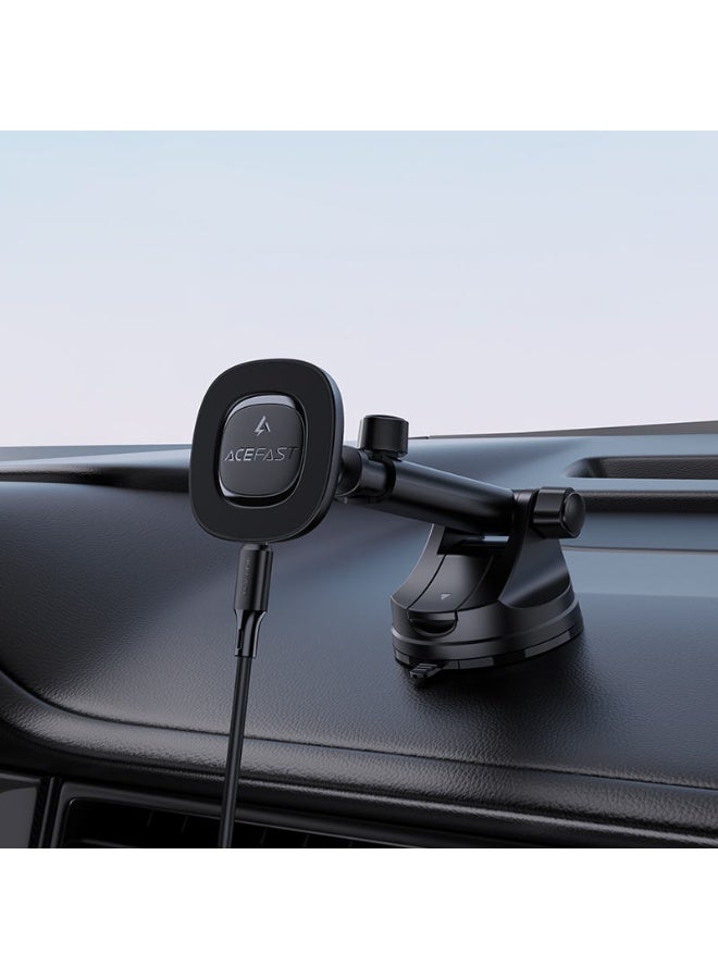 ACEFAST Fast Wireless Charger Magnetic Car Holder D47, Super Strong Magnets, Accurate Positioning, Free Rotation, Multi-angle Adjustment, Widely Compatible - Black - Image 4