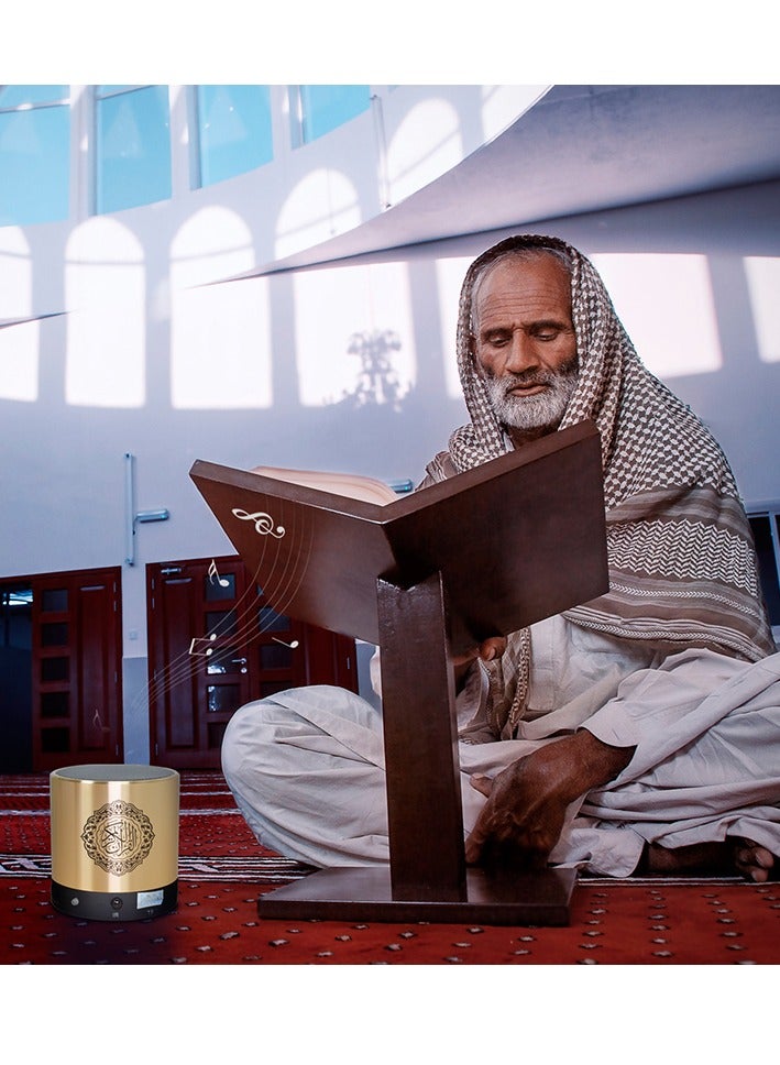Equantu سماعة قرآن كريم مع جهاز تحكم عن بعد باللون الذهبي - Image 3