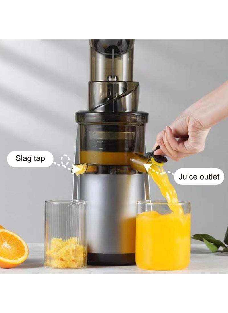XVersion Juicer Machine Centrifugal Juicers Electric Press Juicer Stainless Steel for Whole Fruits and Vegetables Juice,Smoothie,Nut Milk with 2 Cups and Brush for Home, Office and Cafe (Silver)  - Image 5