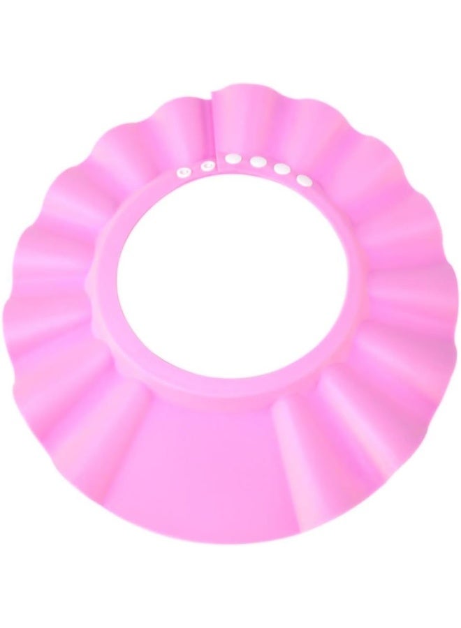 هووي Safe Shampoo Shower Bathing Protection Bath Cap Soft Adjustable Visor Hat for Toddler, Baby, Kids, Children (pink) - Image 1