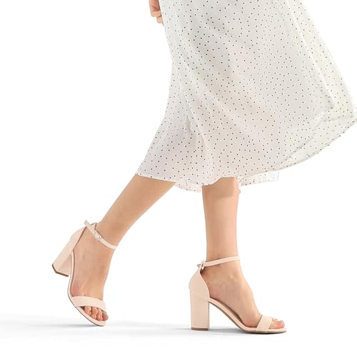 COASIS Women's Chunky Block Heels Open Toe Ankle Strap 3.5 Inch Heeled Sandals - Image 5