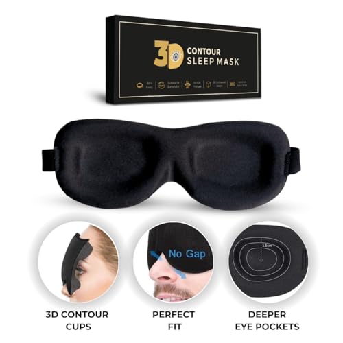 Samadhaan 3D Contour Eye Mask for Sleeping - Adjustable Strap Blindfold for Men and Women - Total Blackout Eye Cover Pad for Travel - Image 4