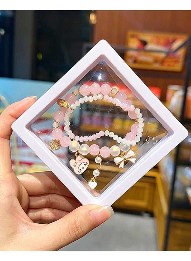 Sanrio 2PCS Cute Sanrio Bracelet Set - Matching Bracelets, Crystal Bead Friendship Bracelets, Birthday, Graduation, Valentine's Day, Bestie, Long-Distance Gifts, Suitable for Women, Girlfriends, Good Friends, Sisters (with Box) - Image 4