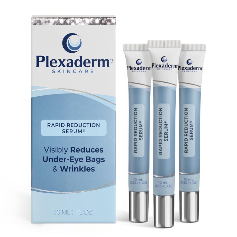 Plexaderm Rapid Reduction Eye Serum - Visibly Reduces Under-Eye Bags, Wrinkles, Dark Circles, Fine Lines & Crow's Feet Instantly, Anti Aging Wrinkle Remover for Face, 3 Full Size Tubes - Image 1