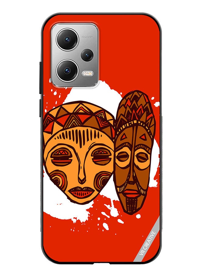 VR CREATIVE Protective Case Cover For Xiaomi Redmi Note 12 African Masks Design Multicolour - Image 1