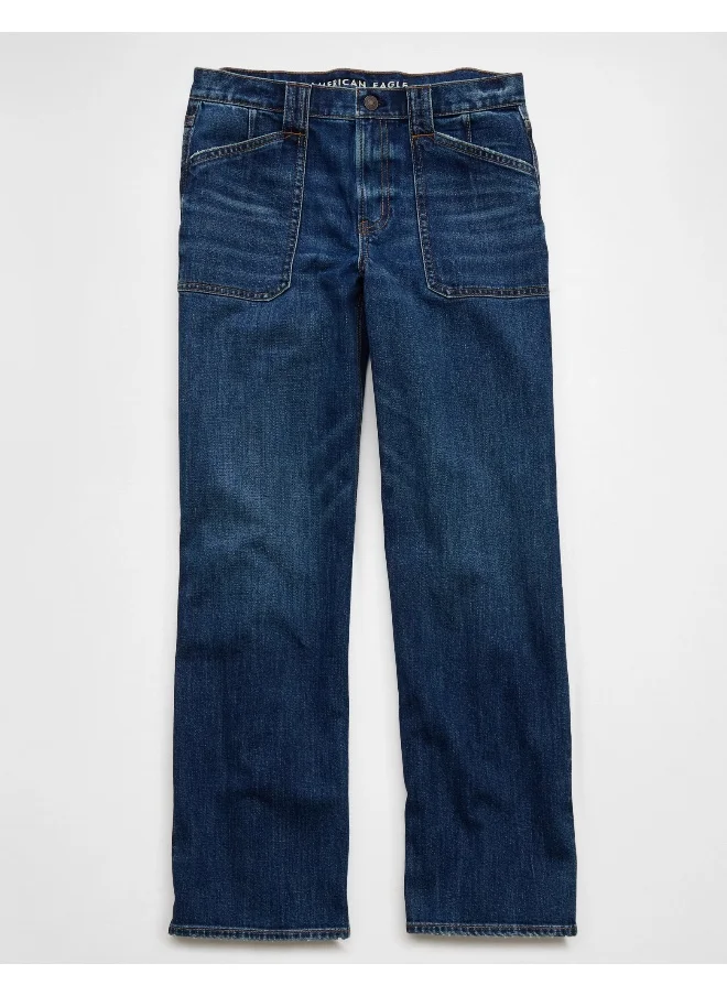 American Eagle High-Waisted Stovepipe Utility Jean