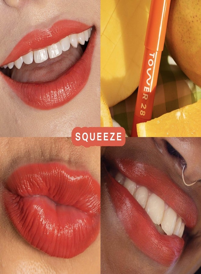 تاور 28 مرطب شفاه ملون من تاور 28 جوس بالم - لون شفاه مرطب بزبدة الشيا وزيت المارولا - عناية نظيفة، خالية من القسوة، ونباتية - الحجم: لون مرجاني جذاب، 2.7 مل - Image 2