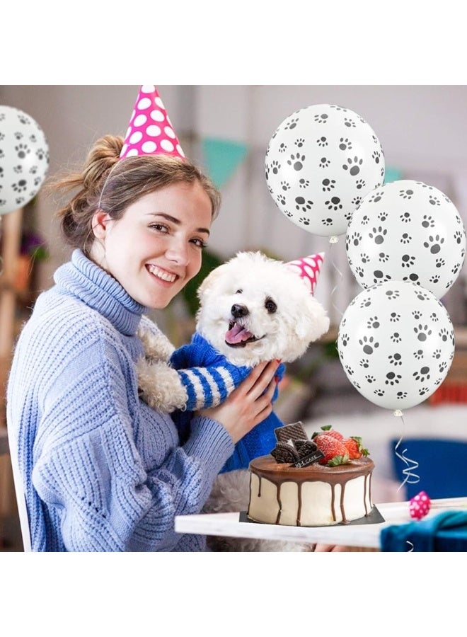 Koogel 100 Pcs Paw Print Balloons, 12 Inches Paw Balloons Dog Print Balloons for Weddings, Birthdays, Party Decorations - Image 5