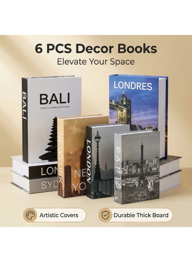 نيبمينينت 9 قطع كتب ديكور، كتب مزيفة مع تخزين مخفي، كتب ديكور لرف الكتب وطاولة القهوة، صناديق كتب ديكورية، كتب مزيفة مجوفة لغرفة المعيشة - Image 1