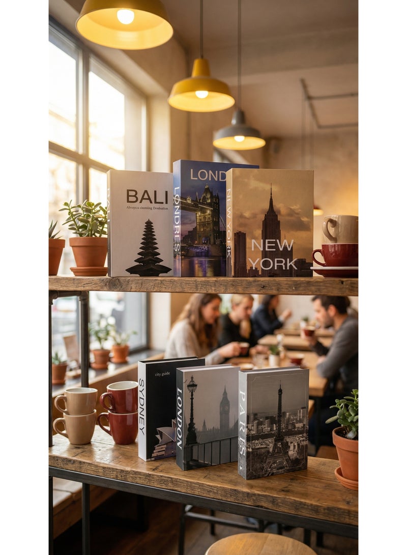 نيبمينينت 9 قطع كتب ديكور، كتب مزيفة مع تخزين مخفي، كتب ديكور لرف الكتب وطاولة القهوة، صناديق كتب ديكورية، كتب مزيفة مجوفة لغرفة المعيشة - Image 5