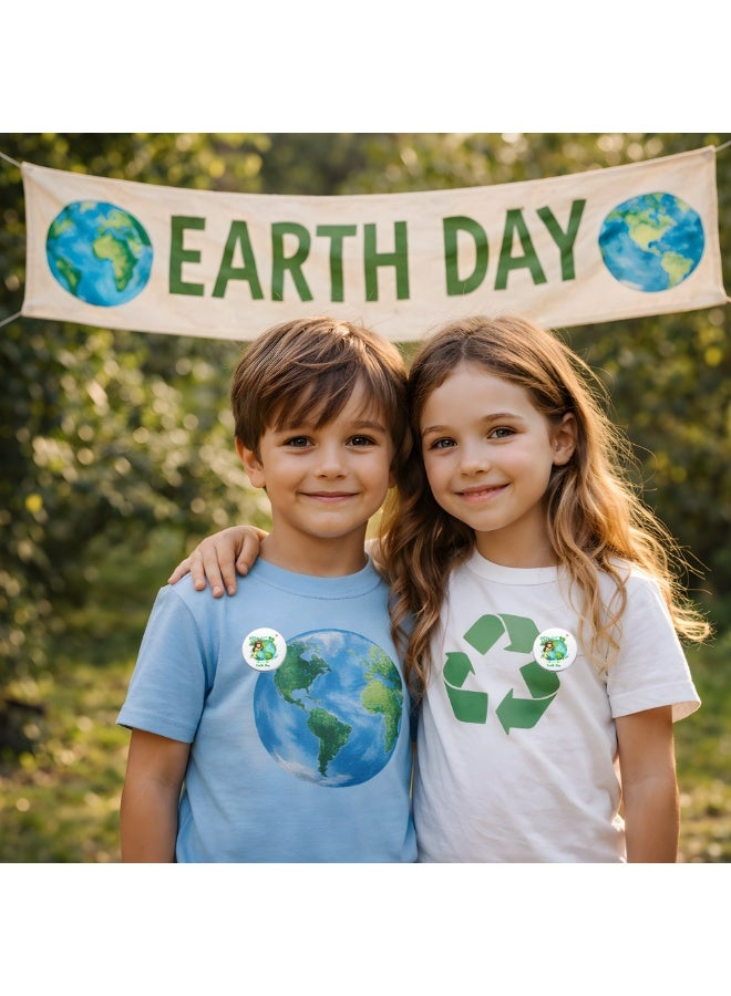 برينت شوب فور مي شارات أزرار يوم الأرض - شارة دائرية على شكل زر معدني شارة بدبوس|دبابيس صديقة للبيئة لاحتفالات يوم الأرض|تصميمات ممتعة وأنيقة - Image 3