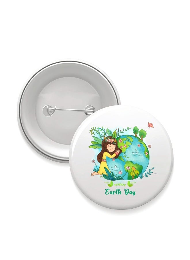 برينت شوب فور مي شارات أزرار يوم الأرض - شارة دائرية على شكل زر معدني شارة بدبوس|دبابيس صديقة للبيئة لاحتفالات يوم الأرض|تصميمات ممتعة وأنيقة - Image 1