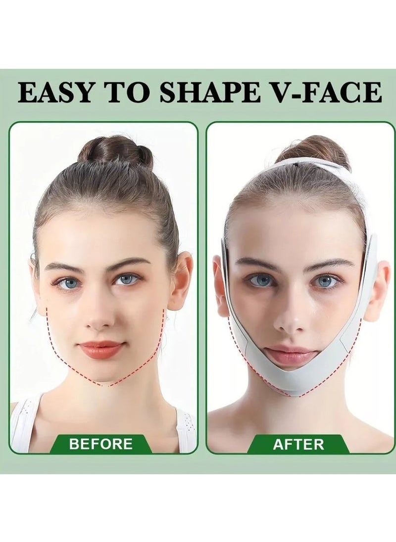 RUKYU - Anti-Aging Chin Strap - 2-in-1 Face Slimmer & Neck Toner | Ergonomic Design for Home Facial Massage (Green) - Image 1