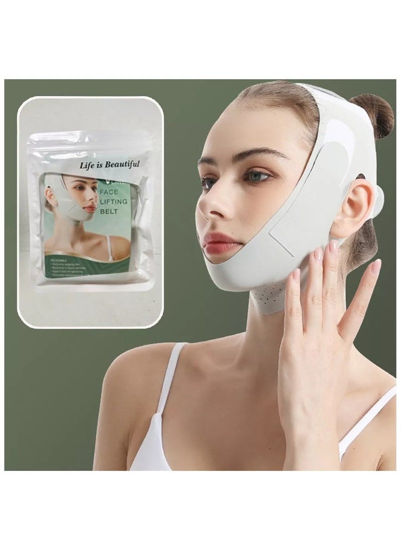 RUKYU - Anti-Aging Chin Strap - 2-in-1 Face Slimmer & Neck Toner | Ergonomic Design for Home Facial Massage (Green) - Image 1