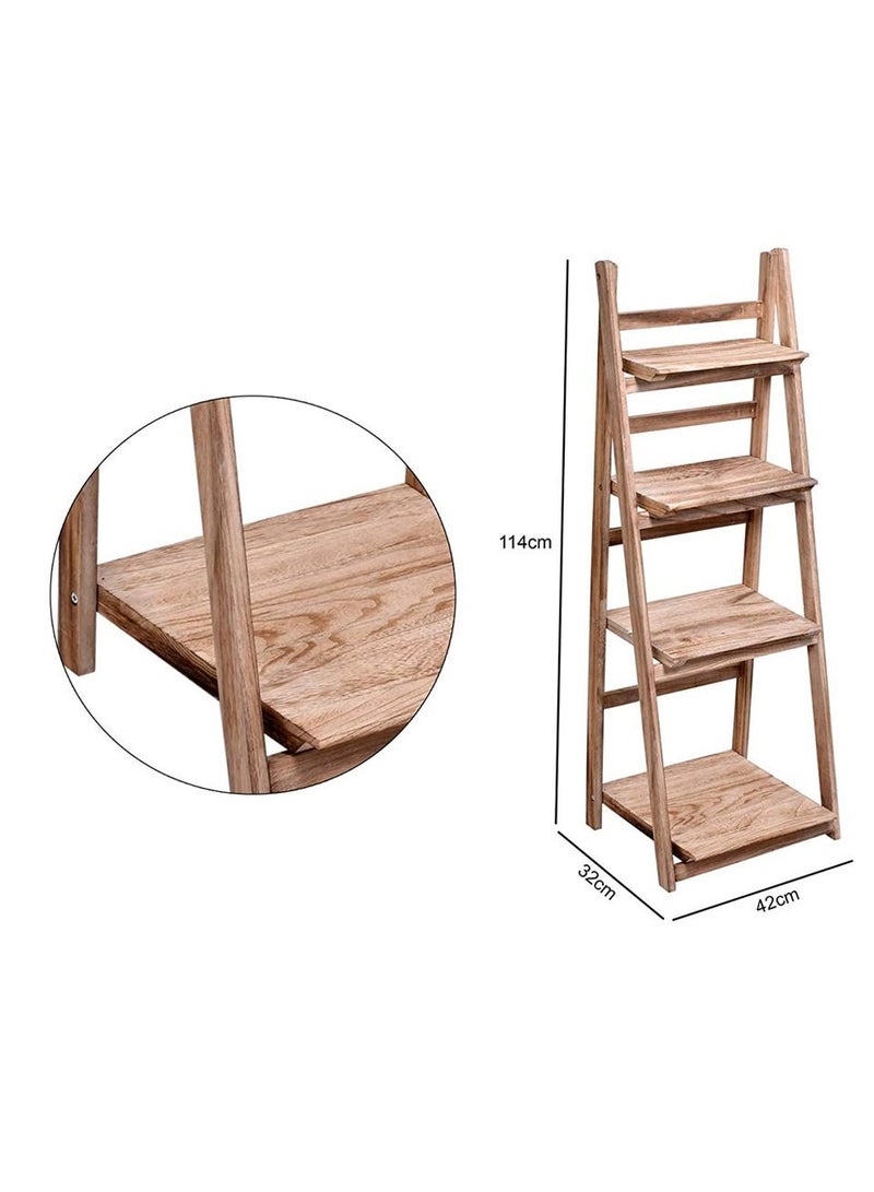Generic FFD Wooden Flower Stand Foldable Plant Rack Plant Pot Display Shelf Ladder Design Flower Vase Shelves Multifunctional Wood Rack  - Image 5