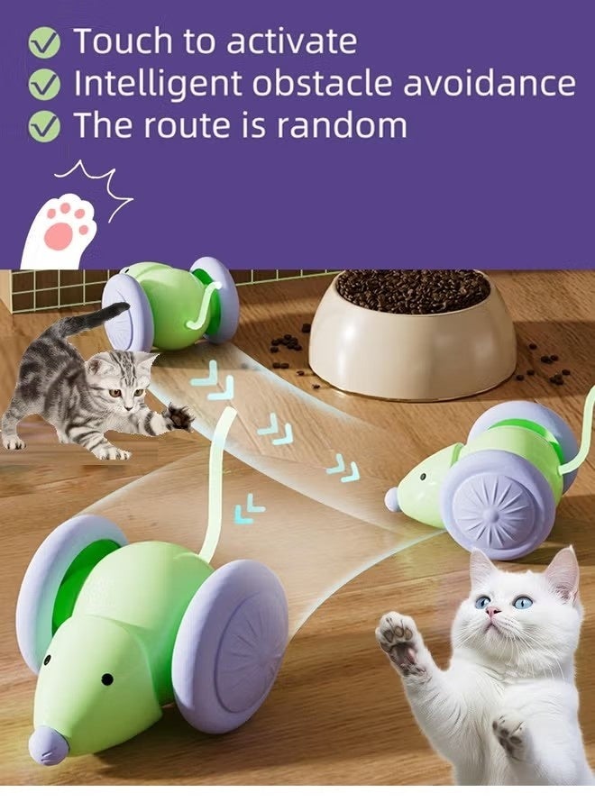 Smart Electric Cat Toy, Kitten Toys for Indoor,Interactive Mouse Toy, Kitten Toys,Interactive Toy, Automatic Toy,Silent Cat Toy with LED Lights,Auto On/Off,USB Rechargeable - Image 2