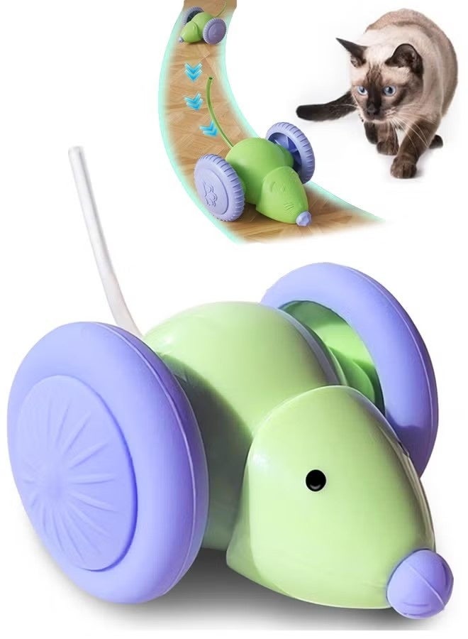 Smart Electric Cat Toy, Kitten Toys for Indoor,Interactive Mouse Toy, Kitten Toys,Interactive Toy, Automatic Toy,Silent Cat Toy with LED Lights,Auto On/Off,USB Rechargeable - Image 1
