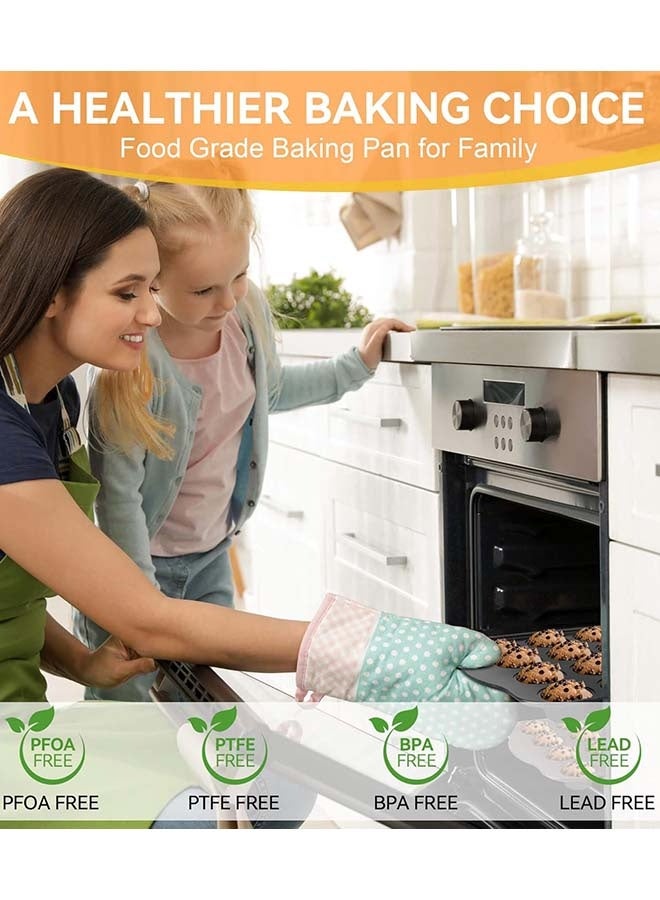 دوركو صينية المافن صينية مافن قوالب الخَبْز صينية كب كيك، قوالب مافن غير لاصقة، ٢٤ كوبًا، قوالب كب كيك، أدوات خبز، كب كيك، مافن، براونيز، وجبات خفيفة، صينية مافن صواني الخَبْز - Image 2