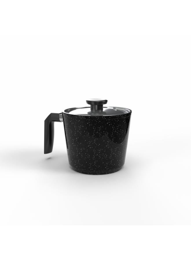 Top Chef Granit Milk Pot 16 Cm Black (Suitable For Induction) - Image 1