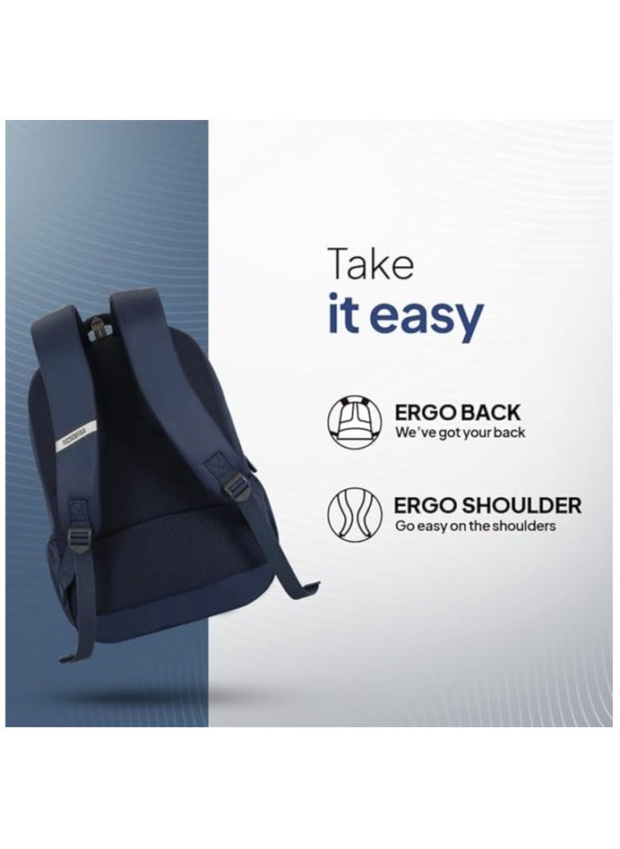 AMERICAN TOURISTER American Tourister Lex Style 01, 31L Volume College and Office Laptop Backpack with Front Organizer and Spacious Interiors for Men & Women - Navy  - Image 2
