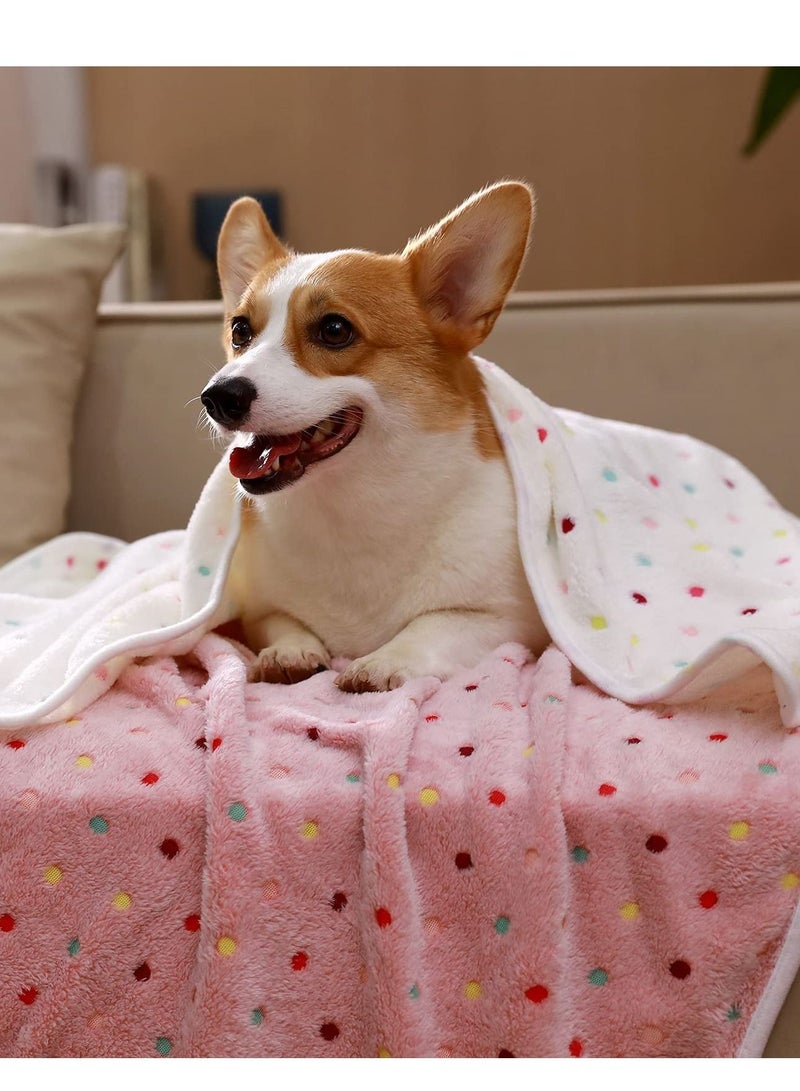 3 Blankets Super Soft and Fluffy Quality Wool Pet Blanket Facecloth Blanket for Dogs Puppies Cats Sleeping Blanket (3 Colors, 76x52cm) - Image 2