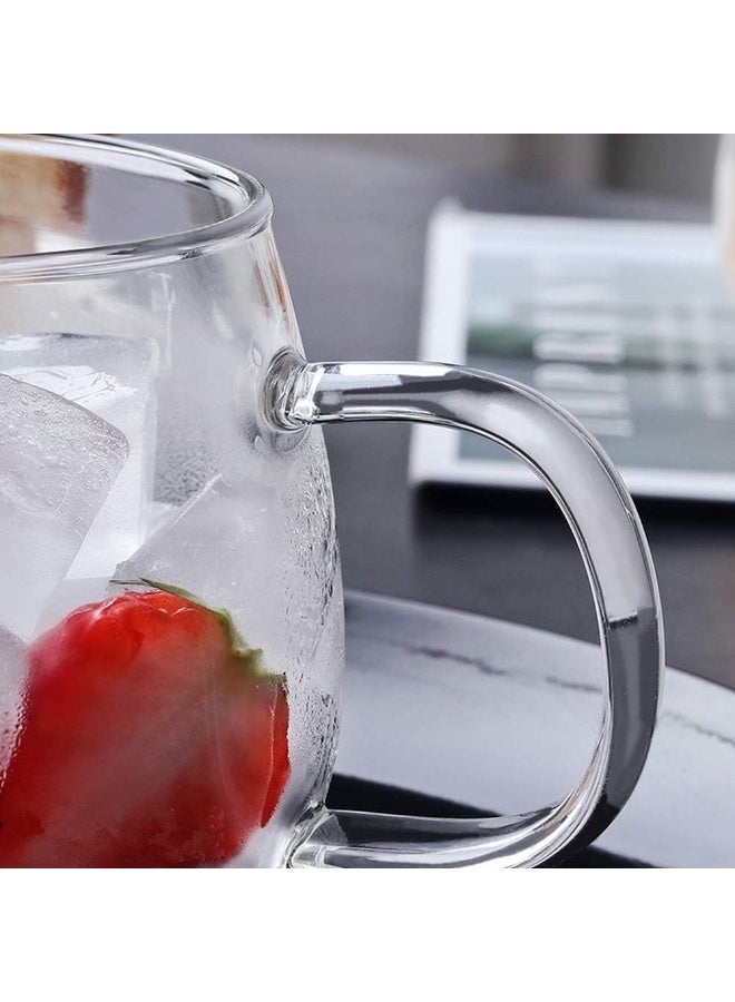 جود مورننغ مجموعة اكواب زجاجية شفافة من 1 قطعة واحدة جود مورينينج مناسبة كهدية والقهوة والشاي سعة 350 مل - Image 5